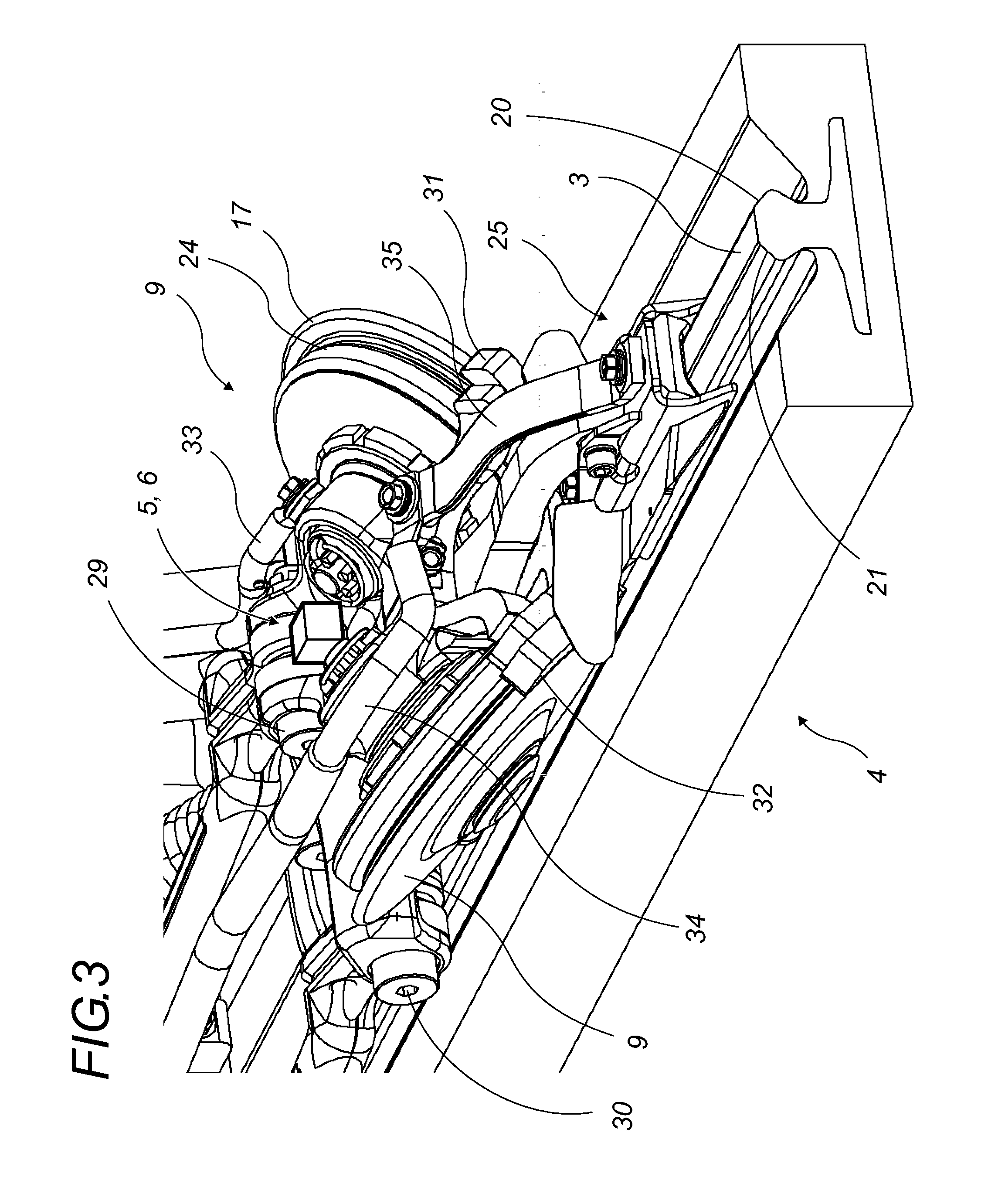 System For Dynamic Control Of The Rolling Of The Guide Roller(s) For An Assembly For Guiding A Vehicle Along At Least One Rail