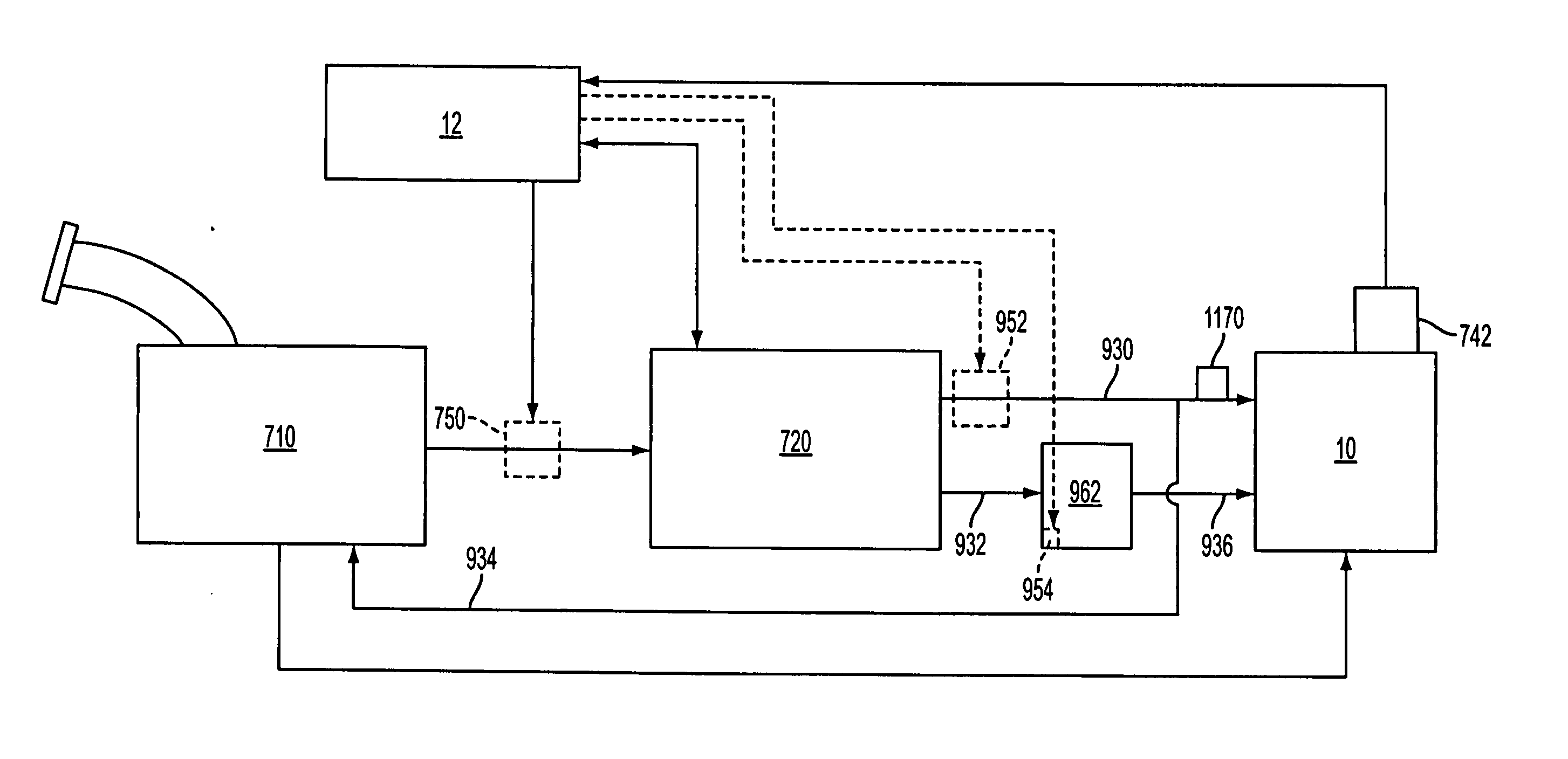 Control for knock suppression fluid separator in a motor vehicle