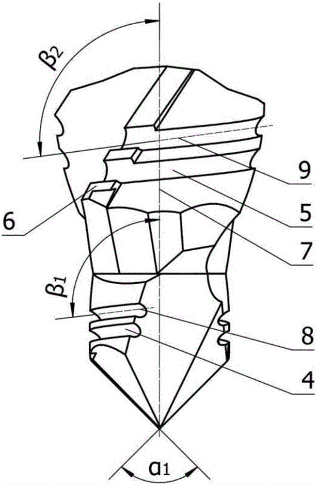 Multi-step multi-micro-blade drill bit for drilling carbon fiber reinforced plastics