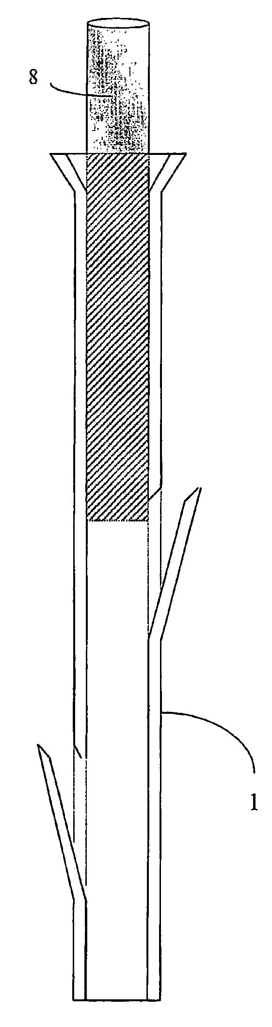 Polymeric stent useful for the treatment of the salivary gland ducts and method for using the same