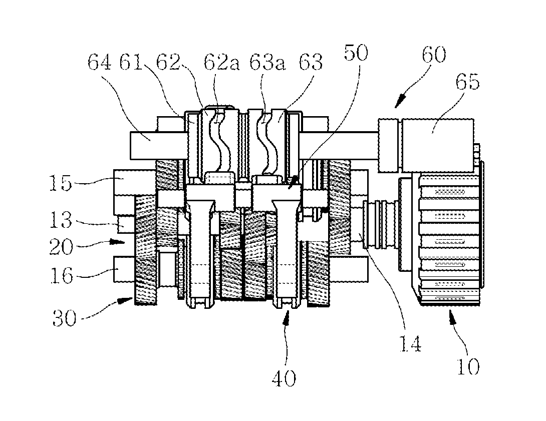 Shifting apparatus of dual clutch transmission mechanism