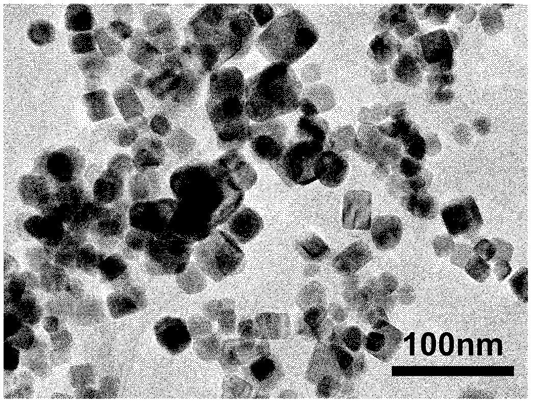 Preparation method of graphene supported cerium oxide nano cubit compound