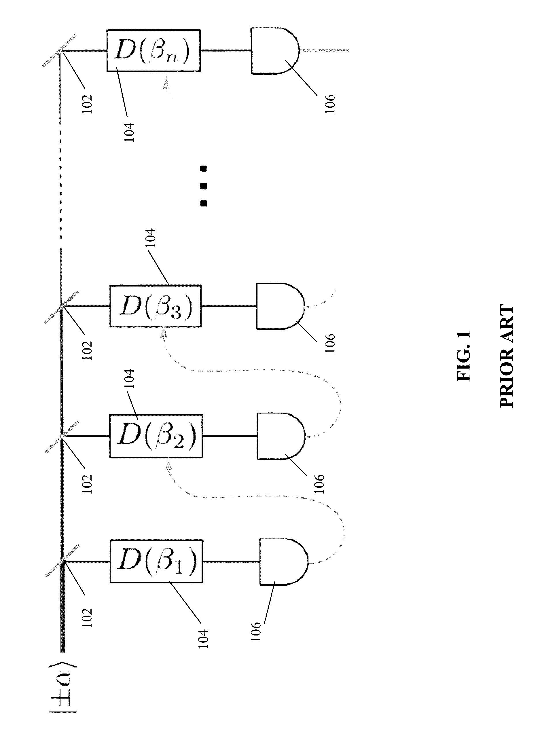 Device and method for optimally distinguishing among an arbitrary set of coherent states of light