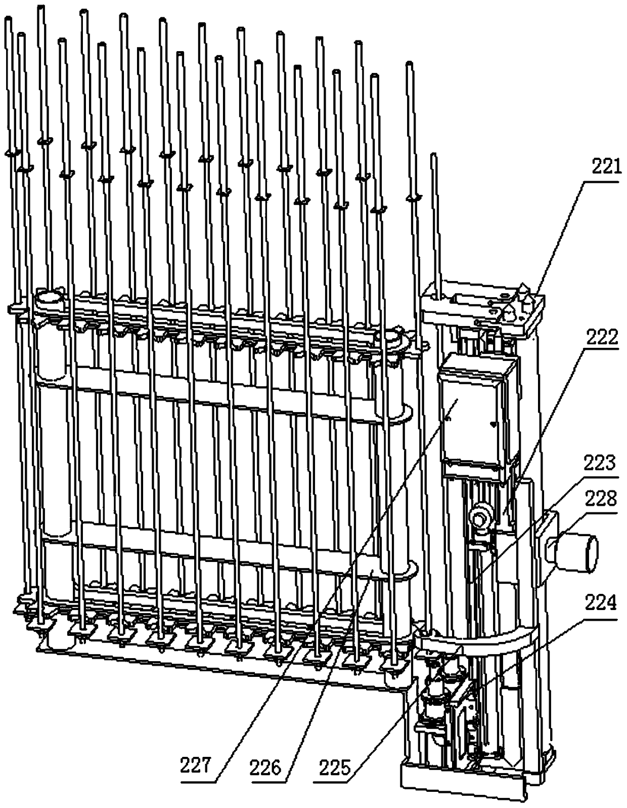 A top bolt drilling rig and a top bolt drilling rig comprising the same