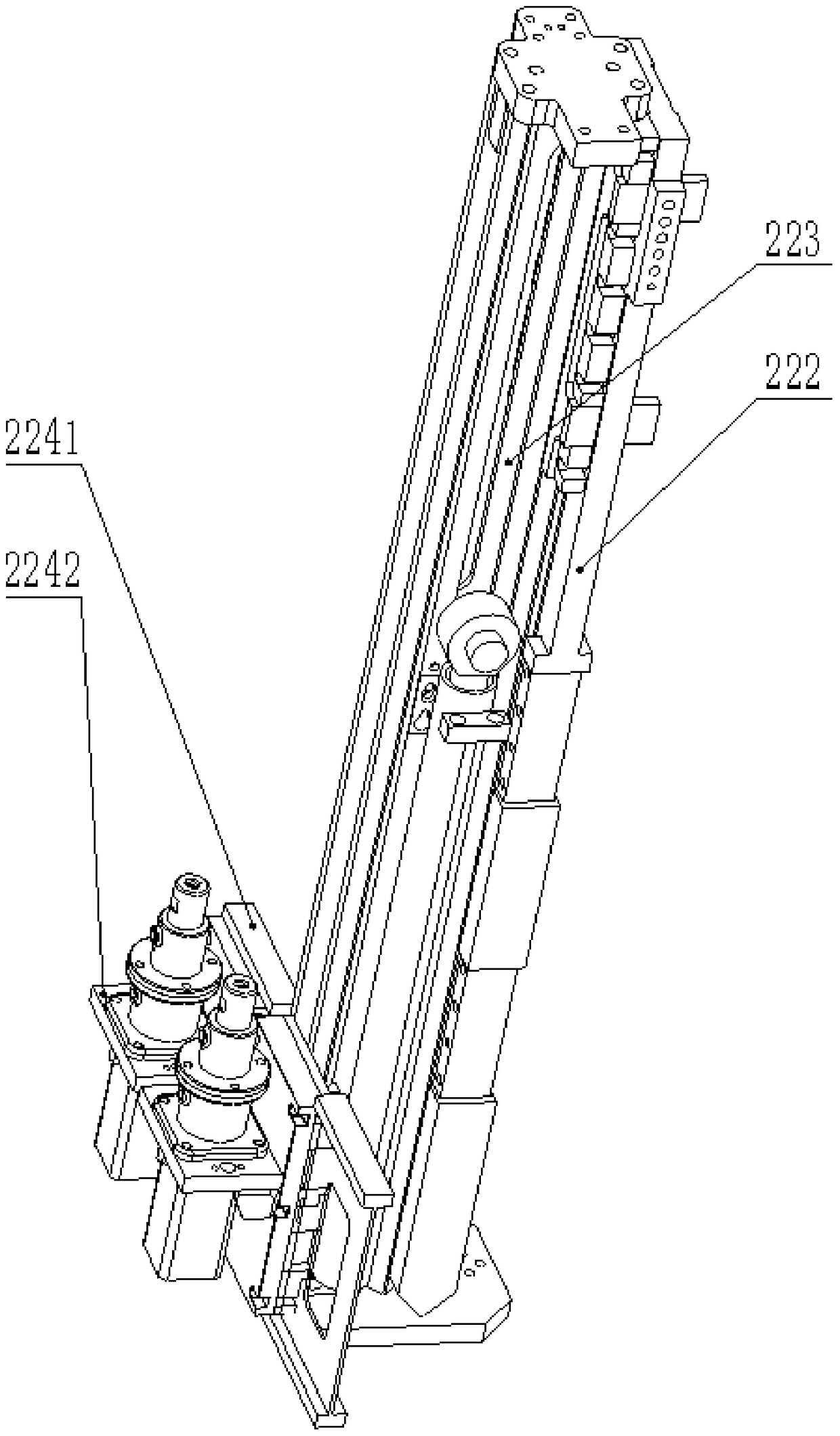 A top bolt drilling rig and a top bolt drilling rig comprising the same