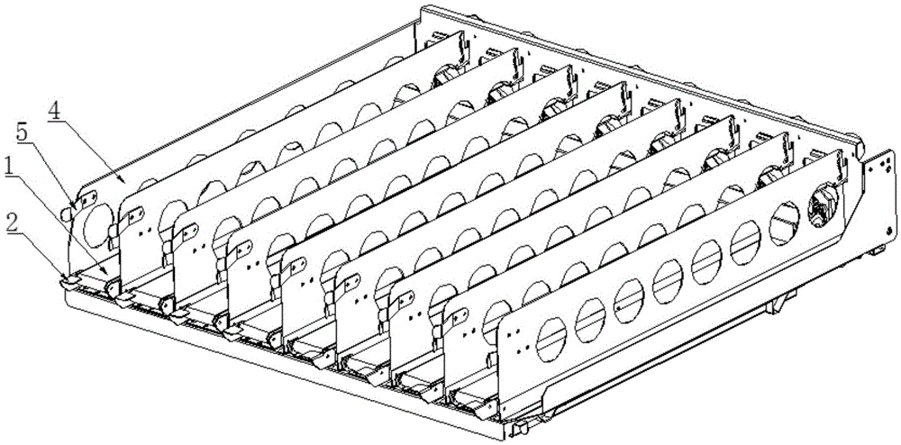 Goods discharging machine provided with caterpillar tracks