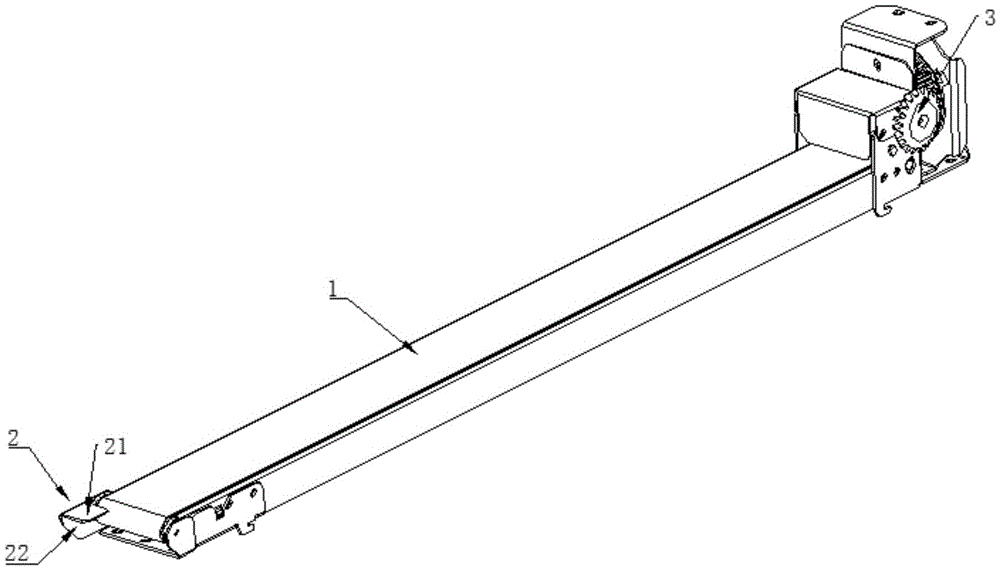 Goods discharging machine provided with caterpillar tracks