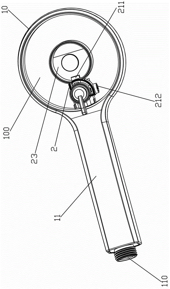 Handheld shower set with air suction function