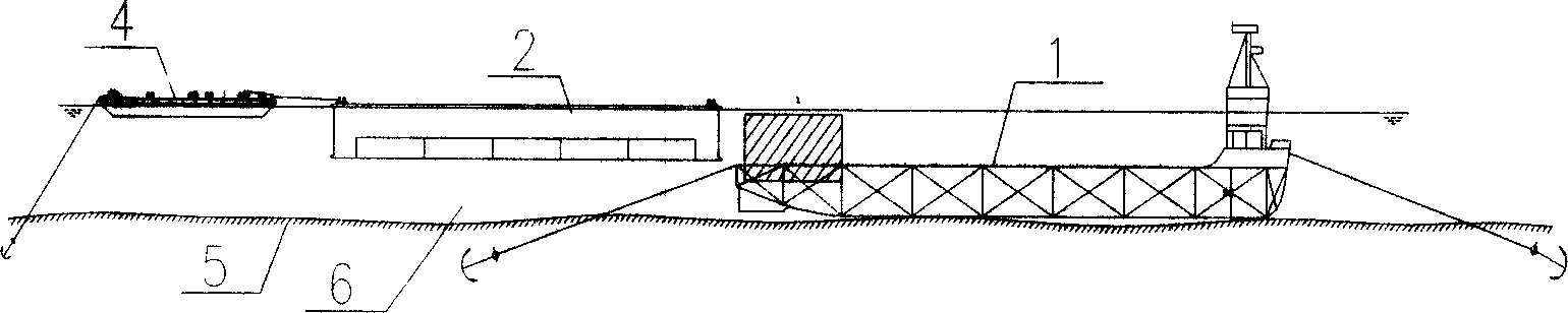 Construction method for prefabricating immersed tube tunnel tubulation adopting mobile dry dock