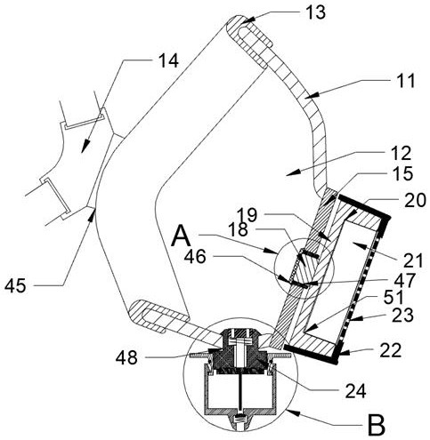 Gas mask capable of collecting condensate water generated by breathing and preventing dripping