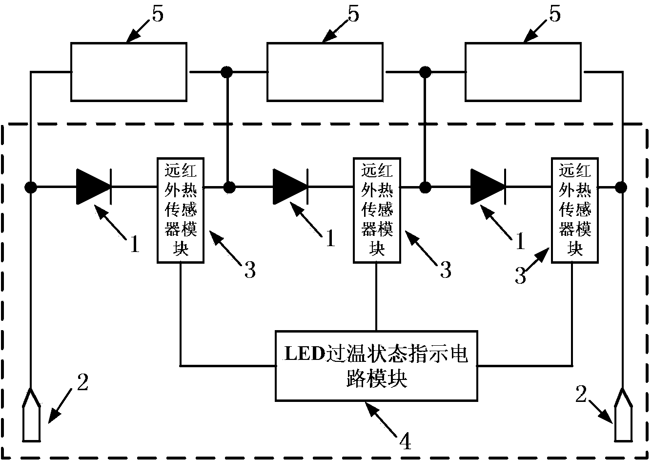 Over-temperature status indicating type photovoltaic junction box based on far infrared heat sensors