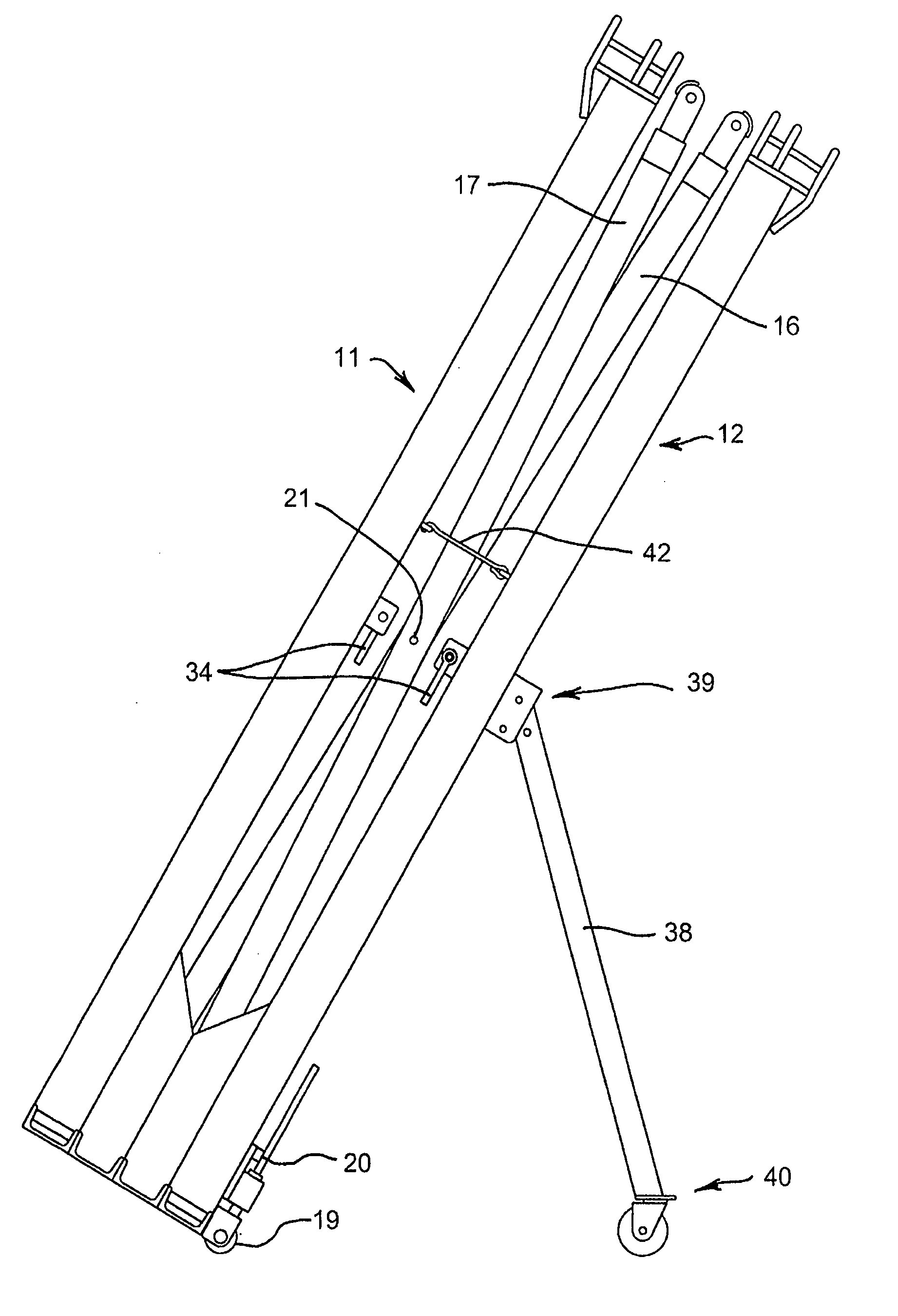 Collapsible transport frame