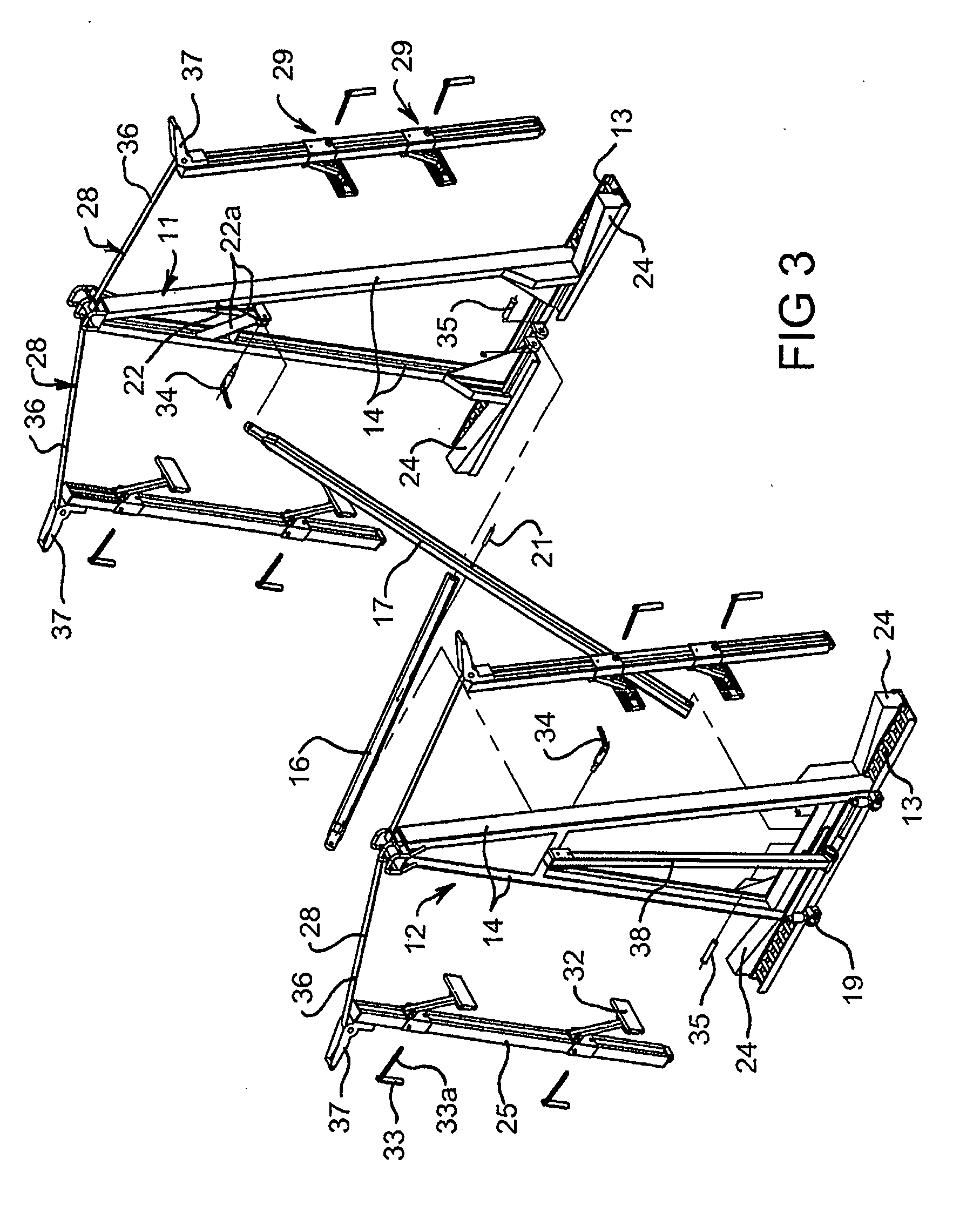 Collapsible transport frame