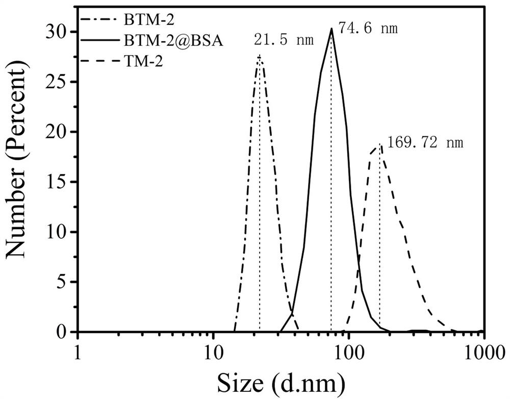 Size-controllable MXene-coated BSA nano diagnosis and treatment agent and preparation and application thereof