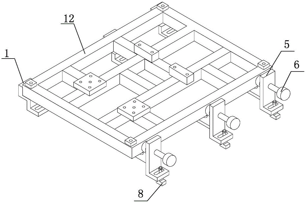 Positioning device for large aluminum parts milling