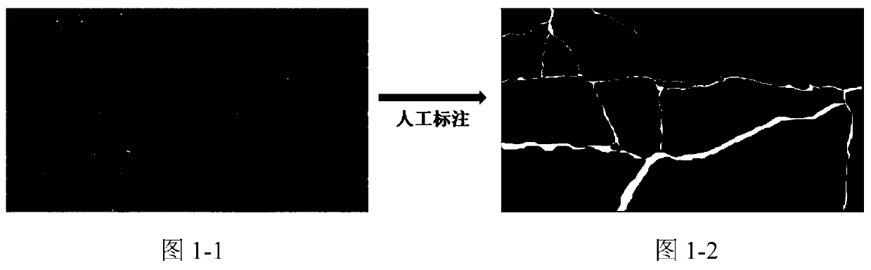 Pavement crack segmentation and recognition method based on deep learning