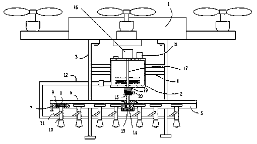 Plant protection unmanned aerial vehicle with spray nozzles easy and convenient to replace