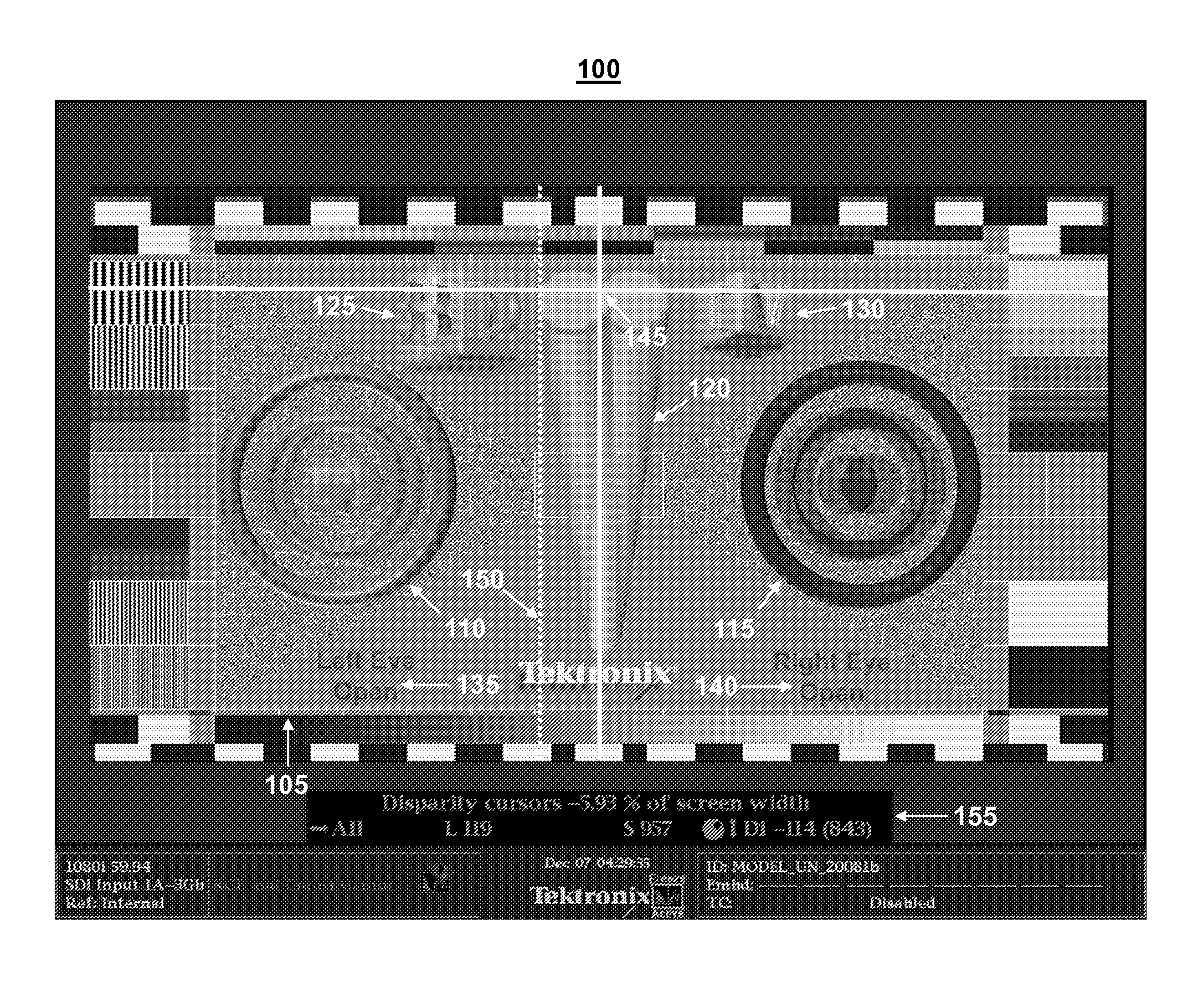 Disparity cursors for measurement of 3D images