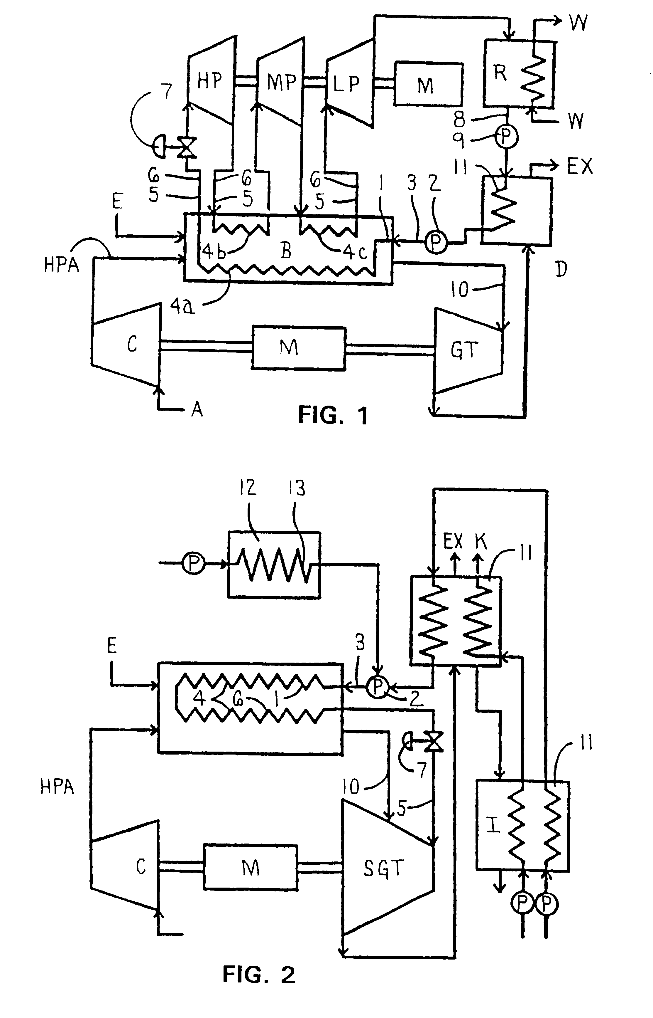 Combined steam and gas turbine engine with magnetic transmission