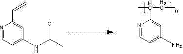 Functional polymer containing amino aryl ethylene and preparation method of functional polymer