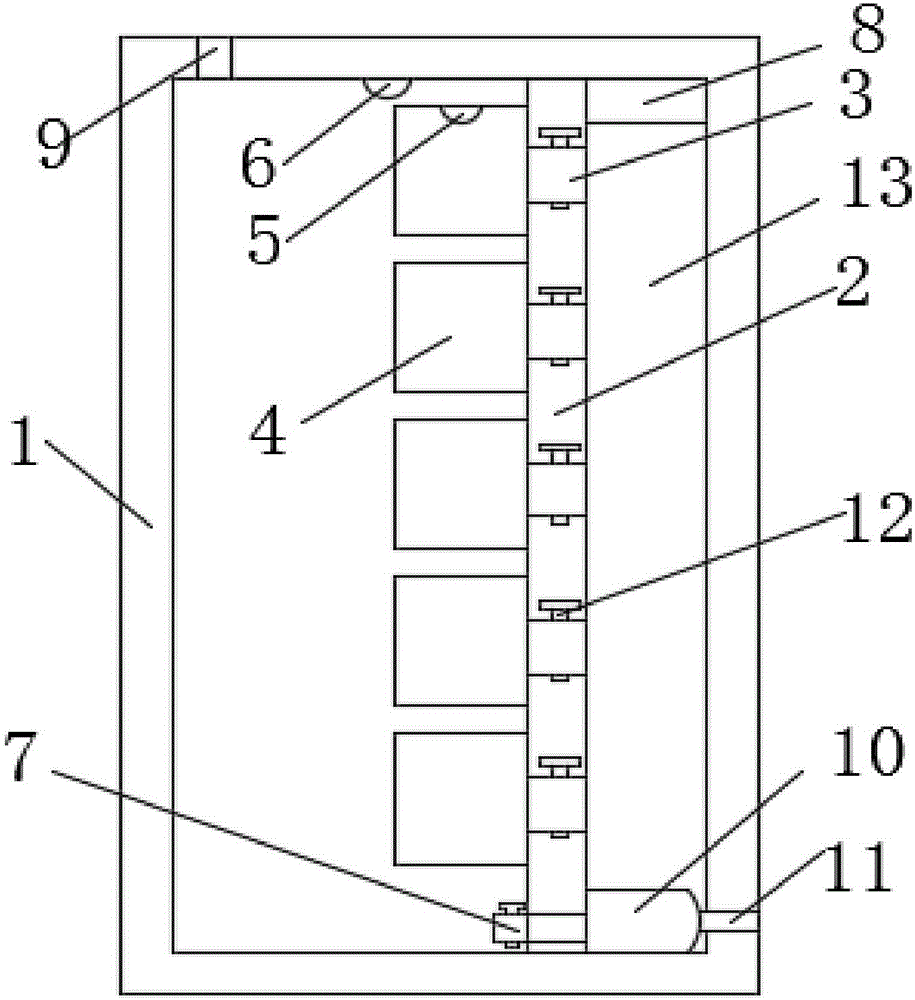 Box-type switching station secondary chamber