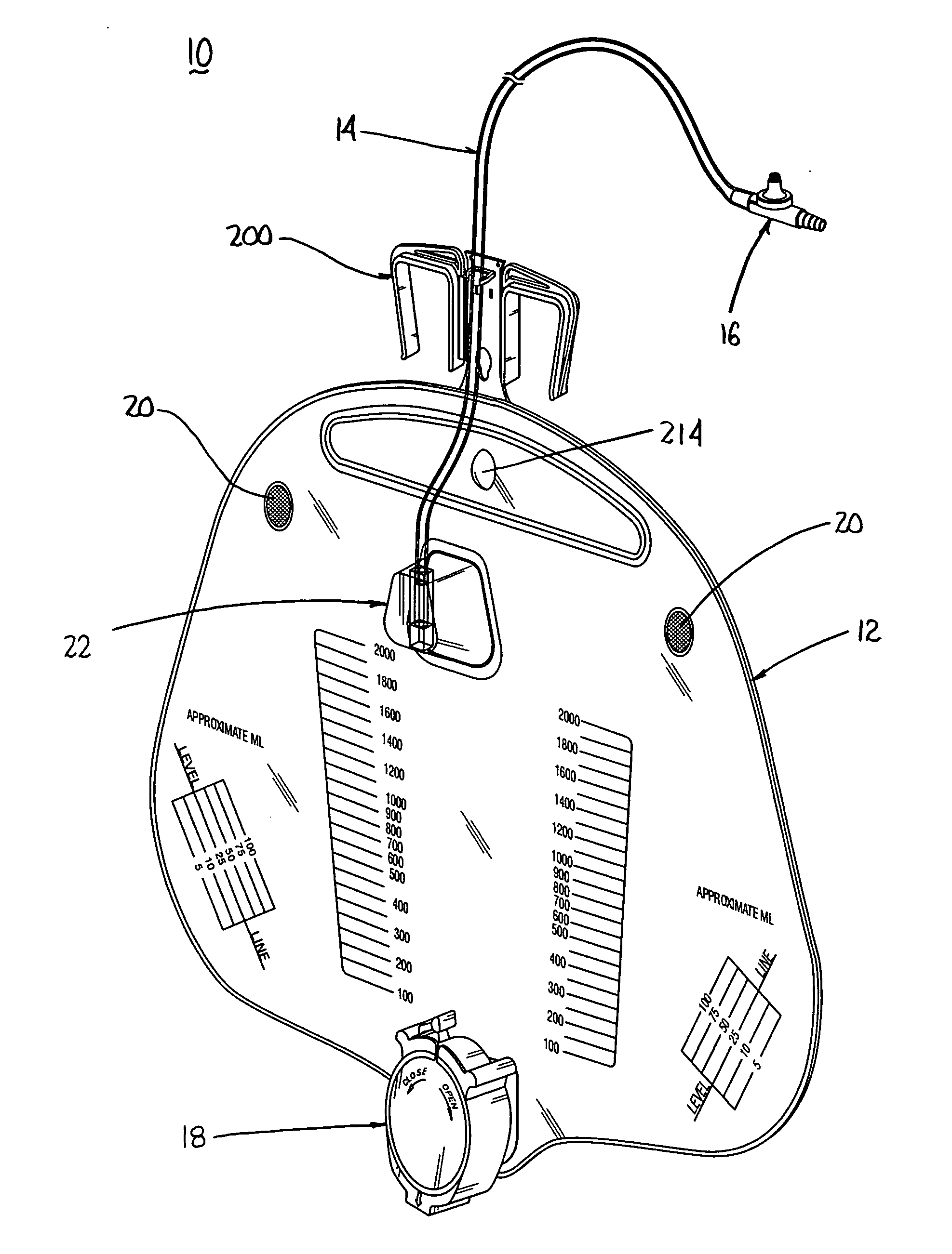 Urine collection system with needleless sampling port