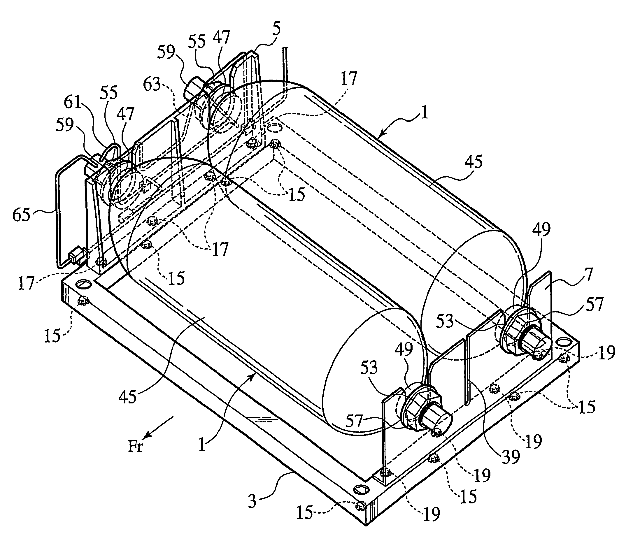 Support structure of high pressure container