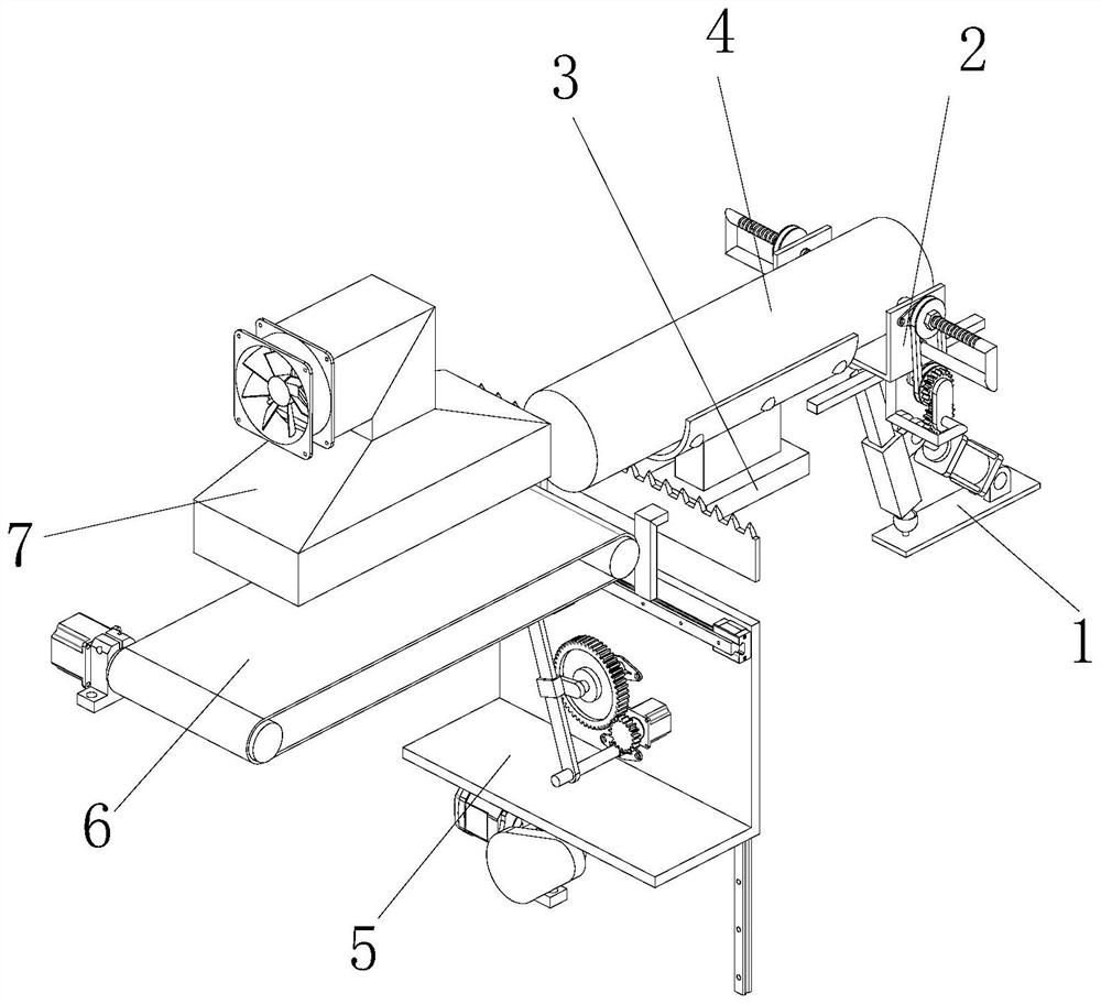 Cutting and drying machine for wood manufacturing