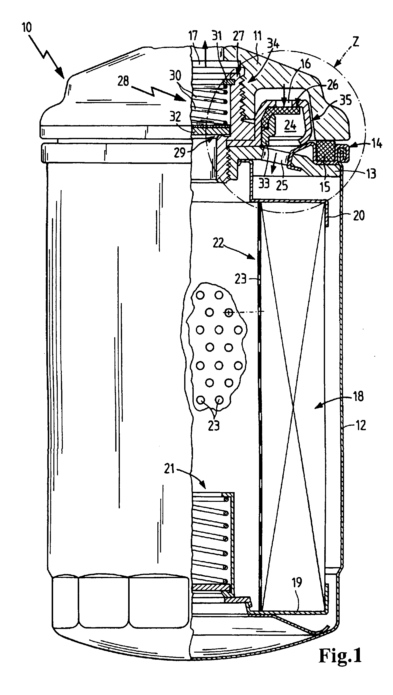 Replaceable liquid filter