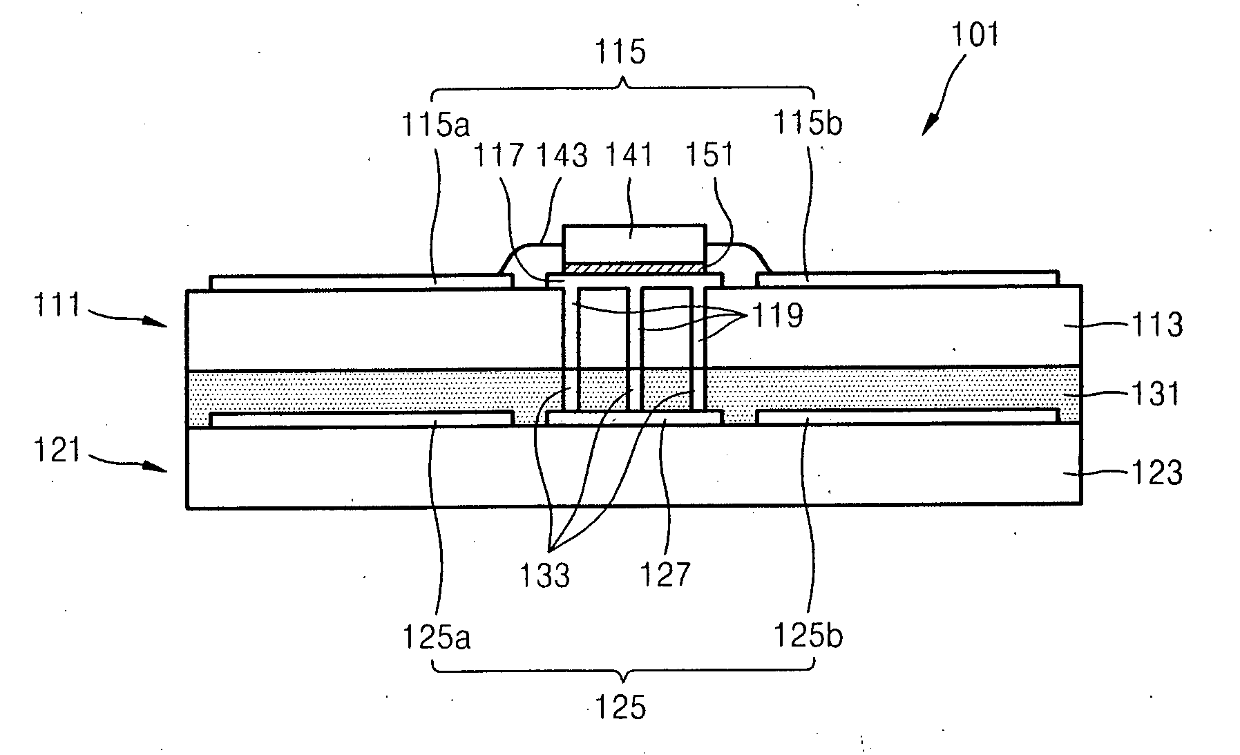 Printed circuit  (PC) board module with improved heat radiation efficiency