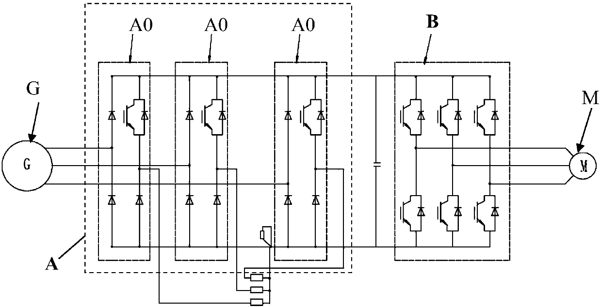 Diesel locomotive rectification chopping phase power module