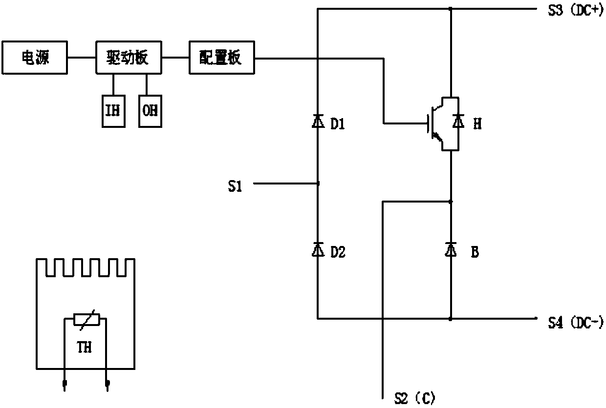 Diesel locomotive rectification chopping phase power module