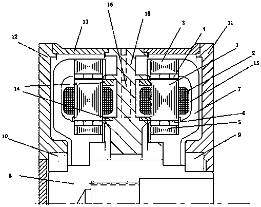 Radial magnetic field stator yoke-free double-rotor disc type permanent magnet synchronous motor