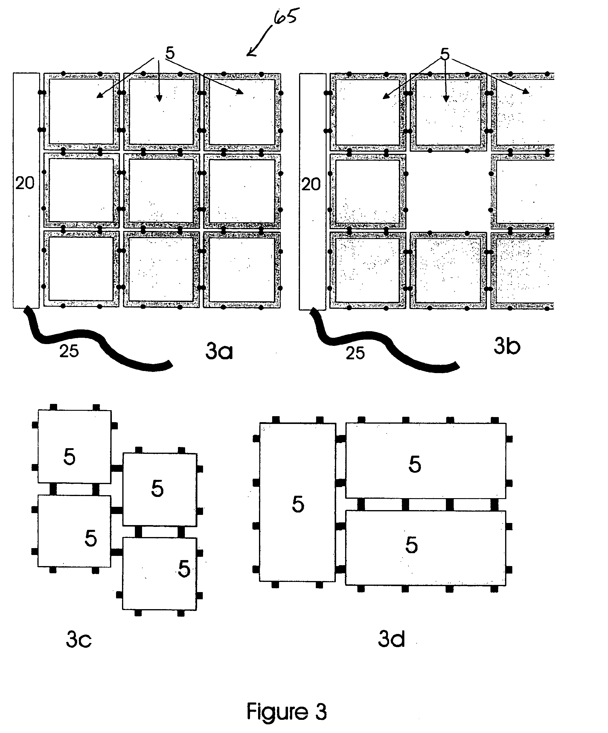 Tiled flat panel lighting system