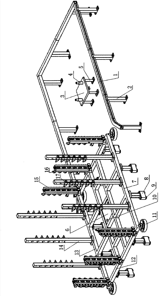 Stamping part stratified shelf for automobile