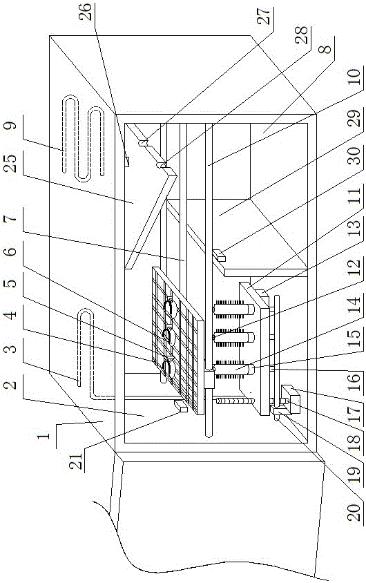 Test tube cleaning and drying device for chemical tests