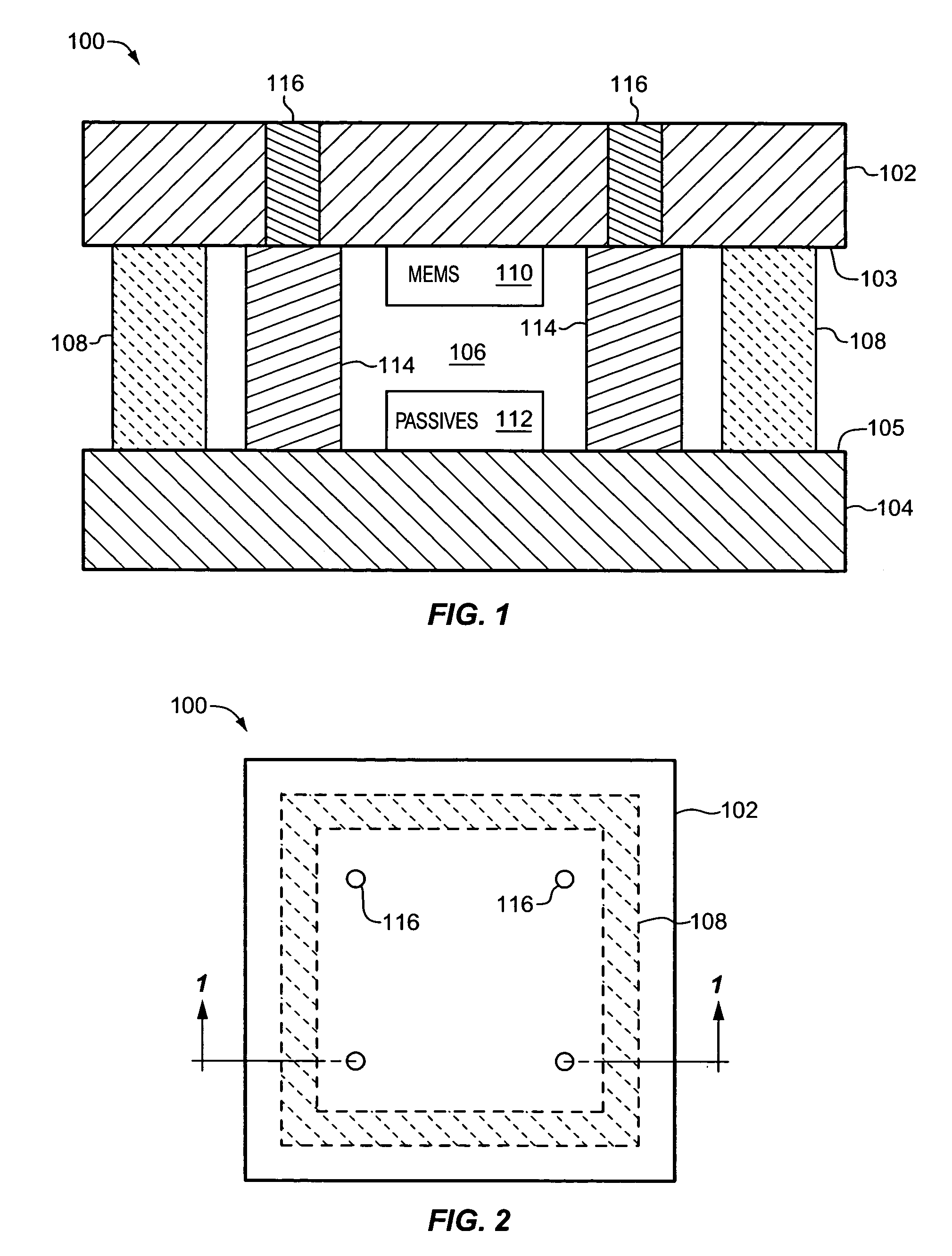 Module integrating MEMS and passive components