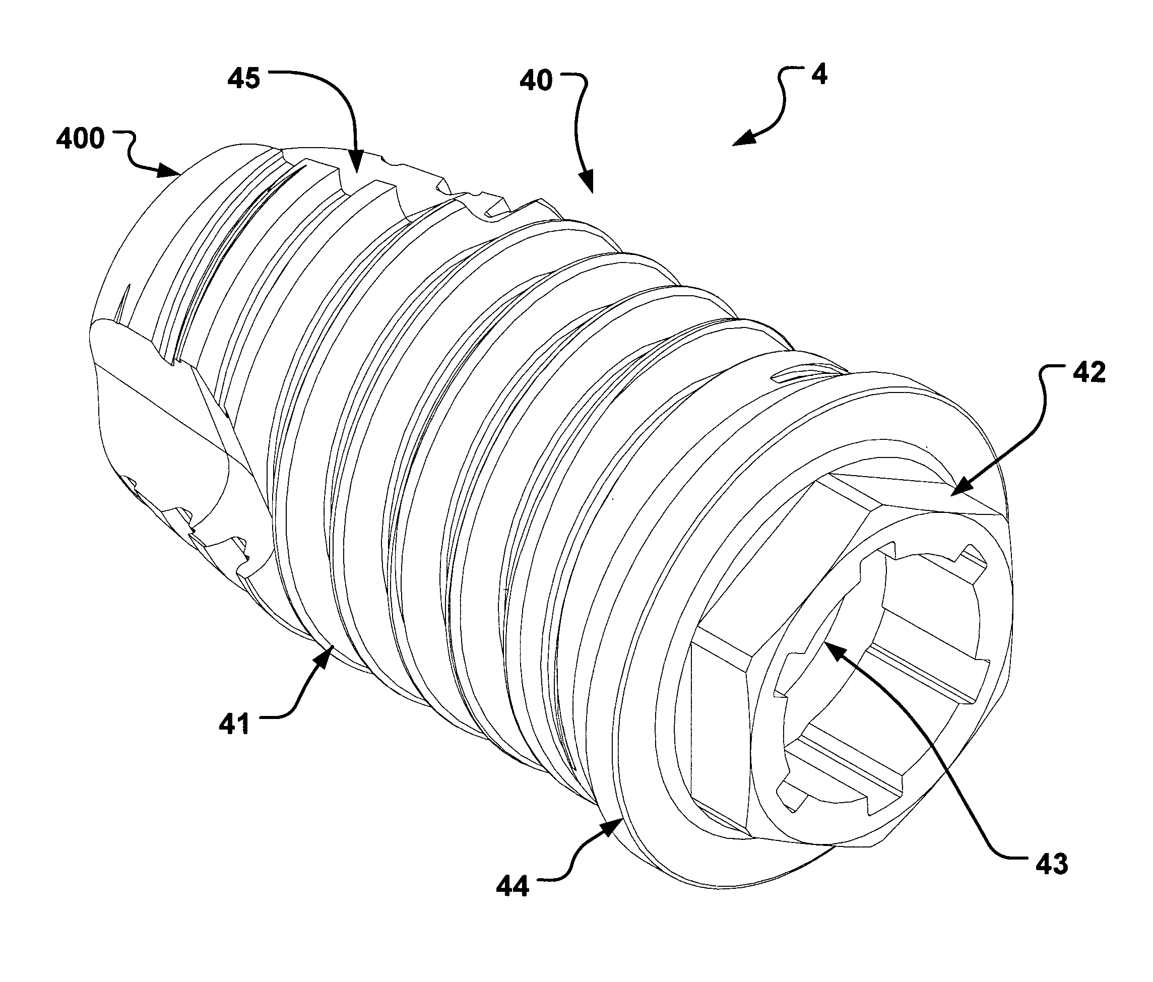 Fixture of two-piece dental implant