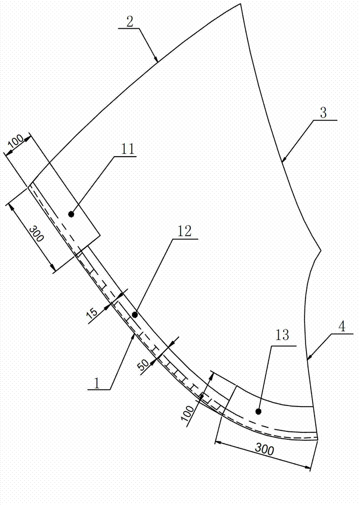 Method for preventing cracks of runner blade of mixed-flow water turbine