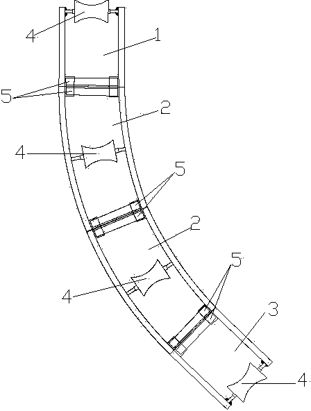 Combined-type transition cable leading cage based on cable leading below bridge