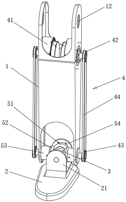 Robot two-degree-of-freedom ankle joint structure module