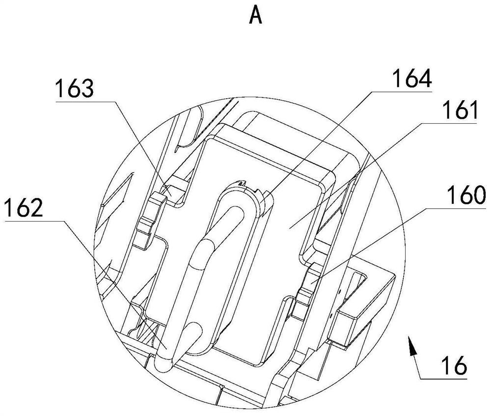 Material storage box mechanism and material storage device