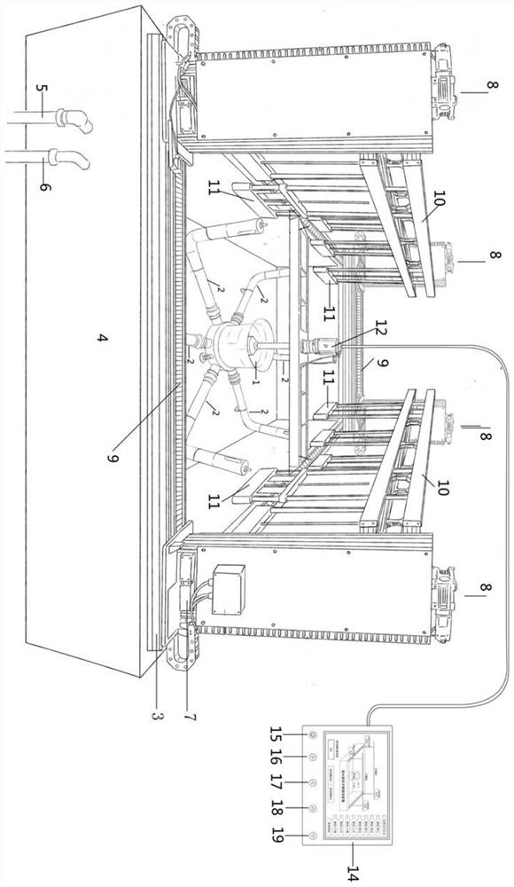 Crawler-type seawater rotary scouring simulation device