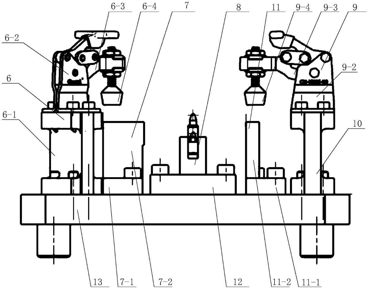 Measurement system for front and back edge positions of engine guide vane