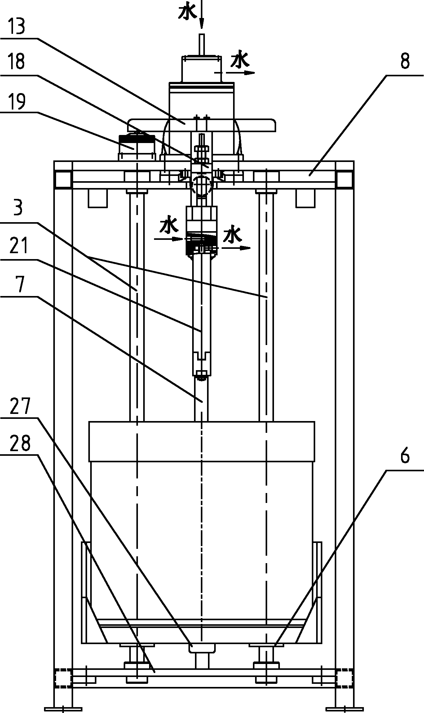 Bolt loading ring-block type corrosive wear testing machine