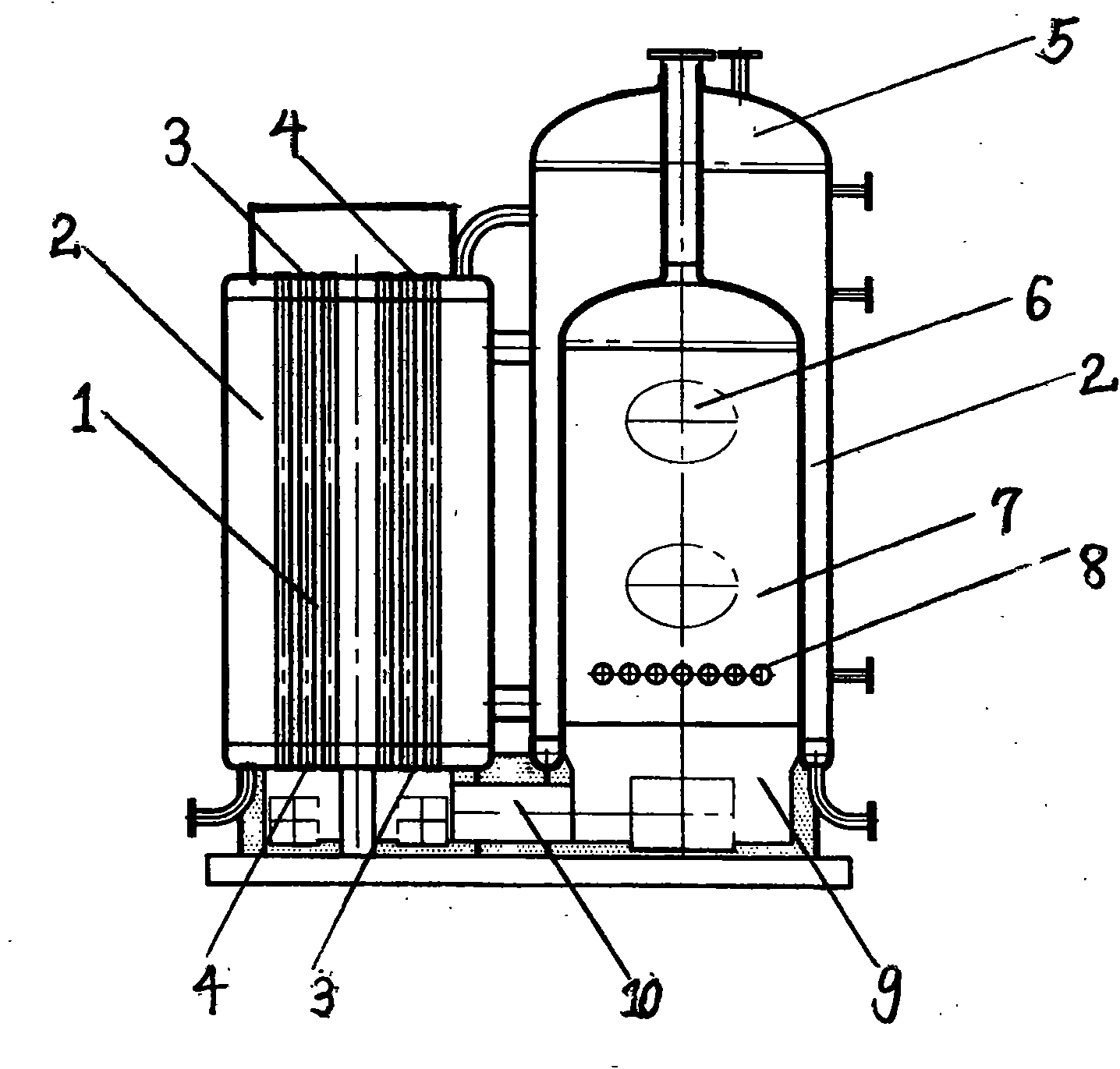 Reverse burning multi-return-stroke biomass low-carbon energy-saving steam boiler