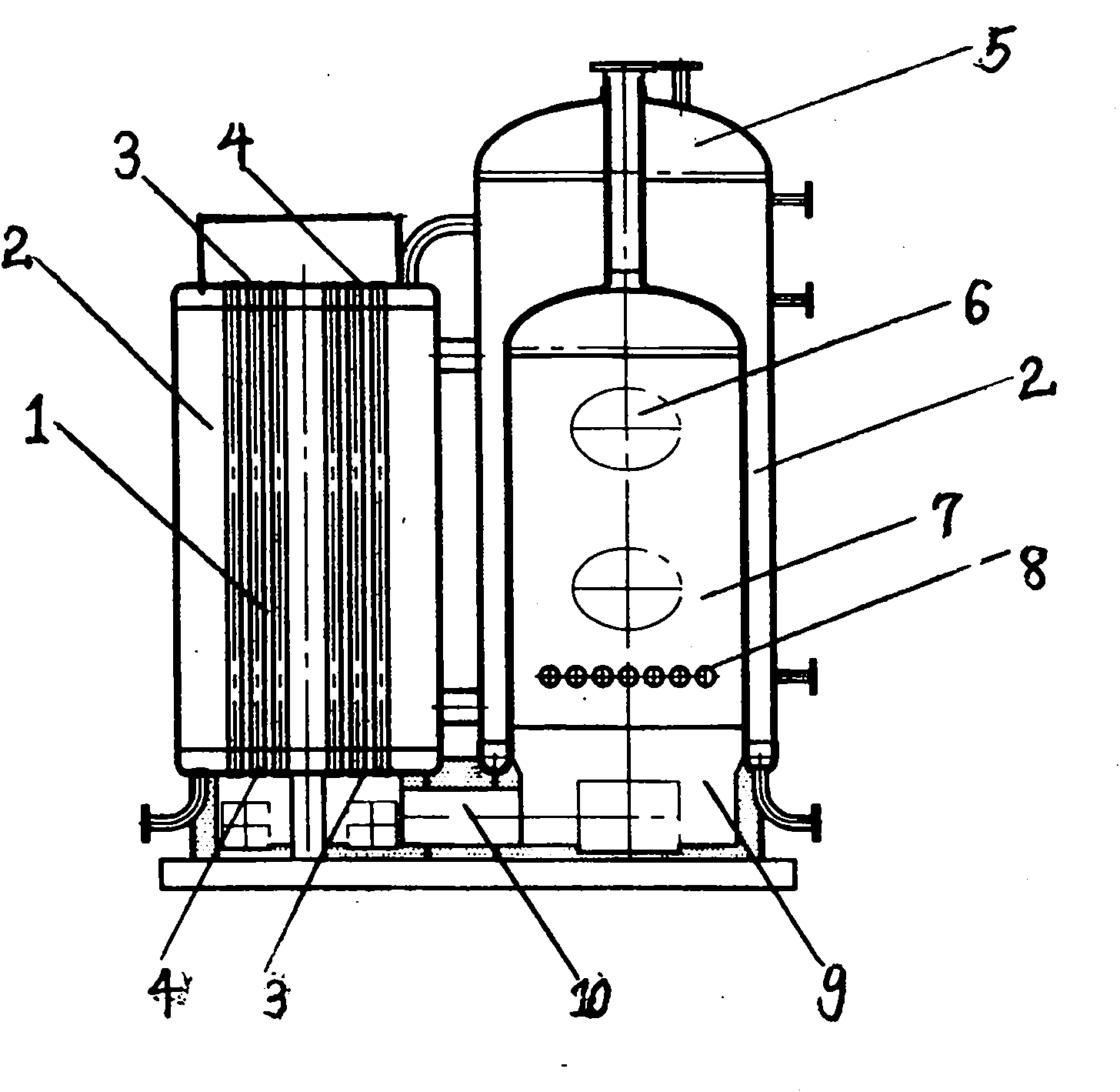 Reverse burning multi-return-stroke biomass low-carbon energy-saving steam boiler