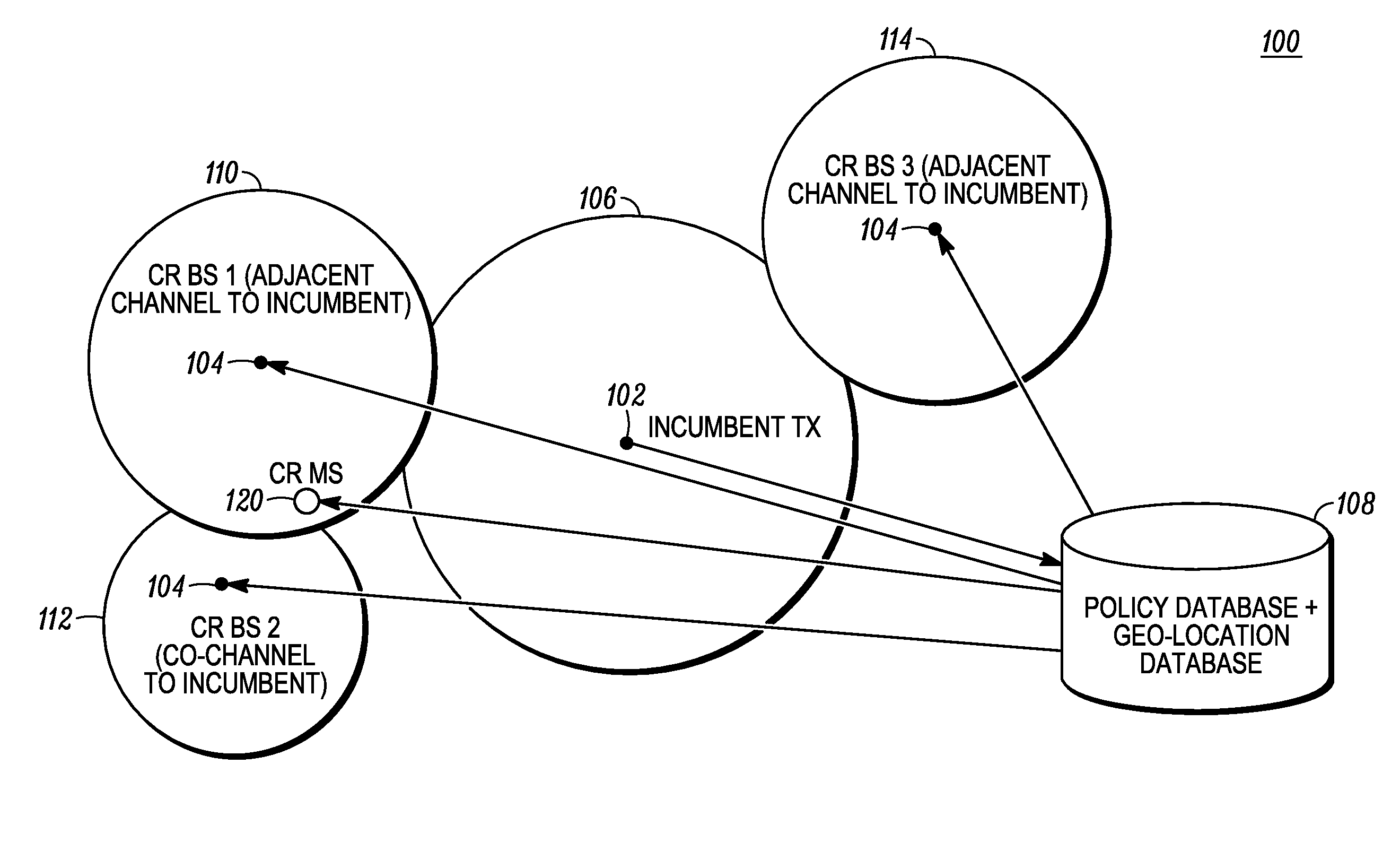 Method and apparatus for optimizing spectrum utilization by a cognitive radio network