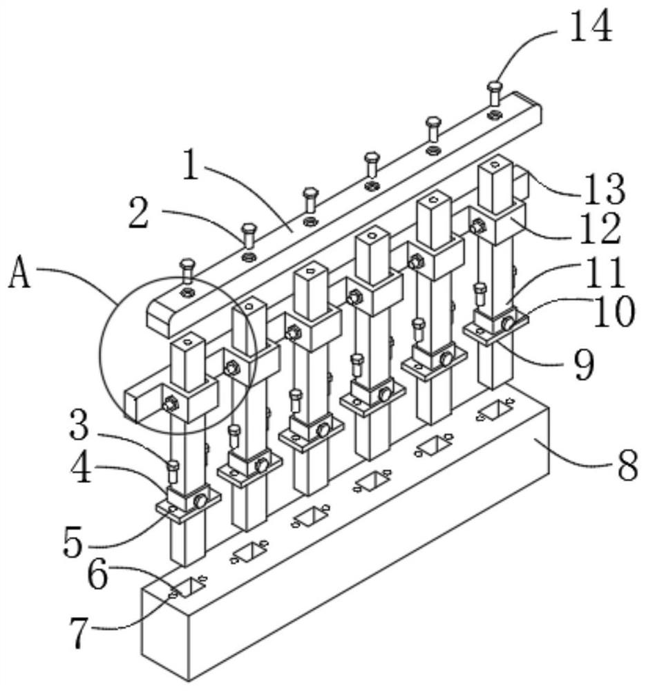 Assembly type balcony protective fence convenient to install