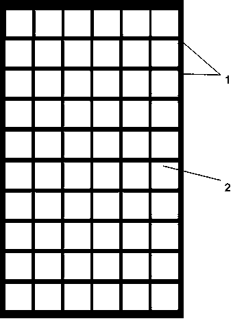 Gridding photovoltaic backboard and preparation method thereof